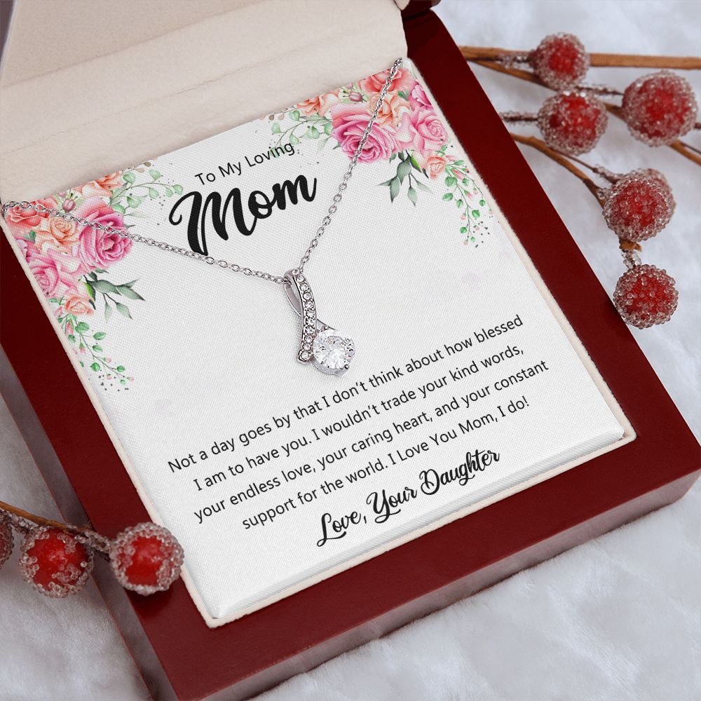 To My Mom Necklace, Gift For Mom, Mother's Day Gift from Daughter, Mom Jewelry Gift for Mothers Day, Birthday Gift for Mother, Moms Gift from Daughter Son, Necklace for Mom Mother 9 Alluring Beauty Necklace
