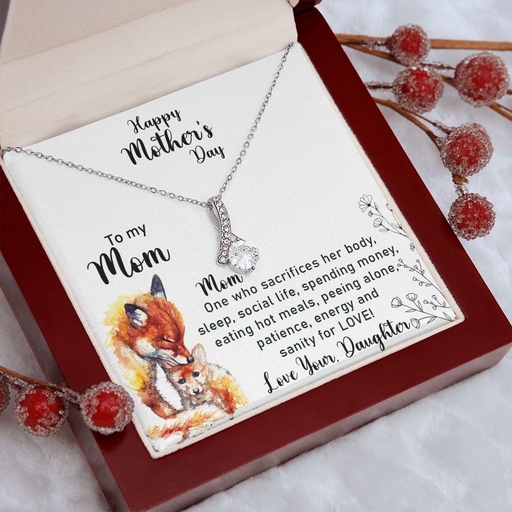 Mom Necklace Gifts for Mom from Daughter to Mom Gifts for Mothers Day from Daughter, To My Mom Necklace from Daughter to Mom Birthday Gifts Necklace with Message Card and Gift Box2223 Alluring Beauty Necklace