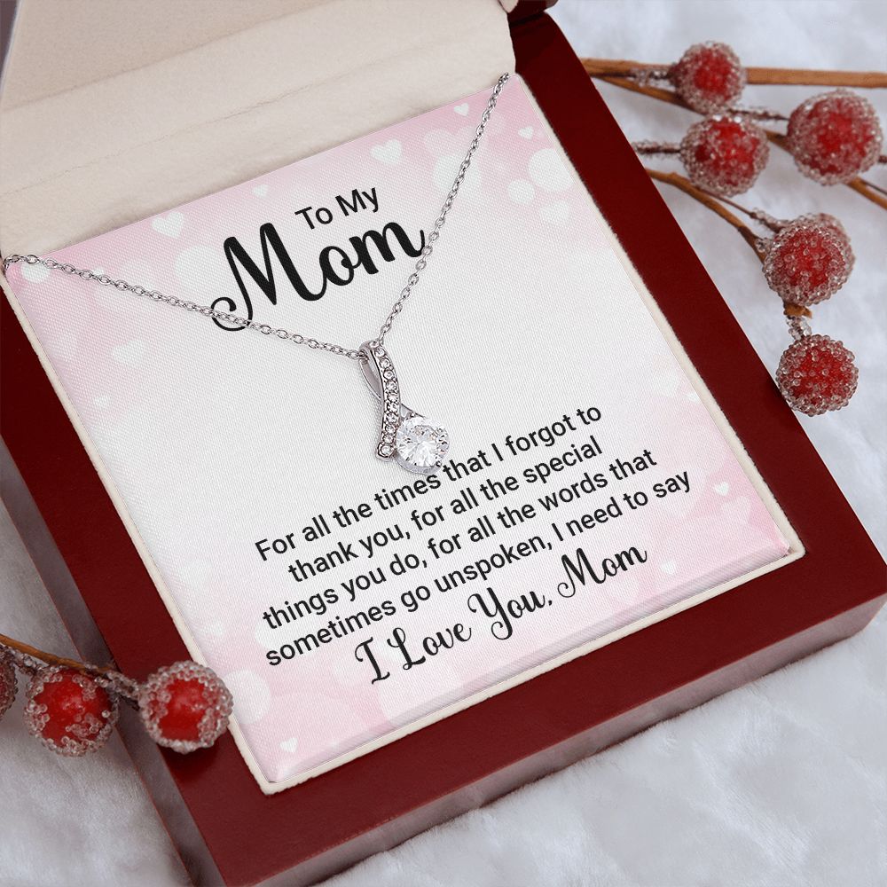 To My Mom Necklace, Gift For Mom, Mother's Day Gift from Daughter, Mom Jewelry Gift for Mothers Day, Birthday Gift for Mother, Moms Gift from Daughter Son, Necklace for Mom Mother 23 Alluring Beauty Necklace