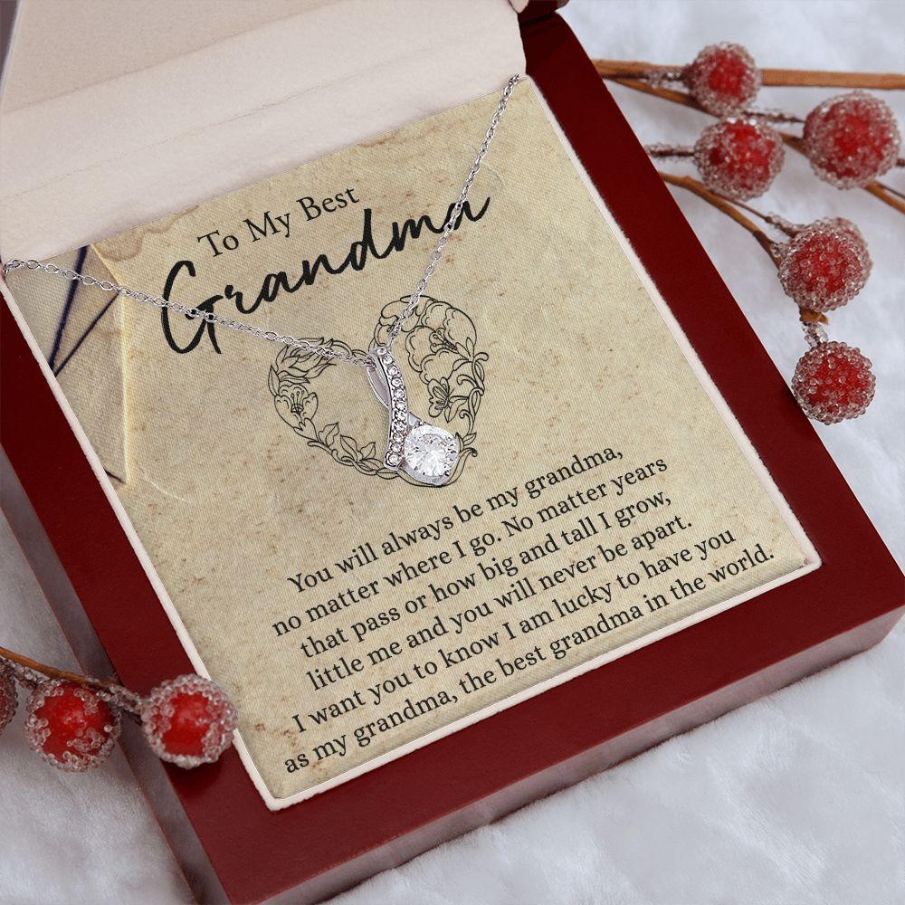 To My Grandma Necklace, Gift for Grandmother Necklace, Mothers Day Gift For Grandma Nana, Grandma Jewelry From Grandchildren GrandKids , Jewelry Box Gift For Grandma Grandmother6 Alluring Beauty Necklace