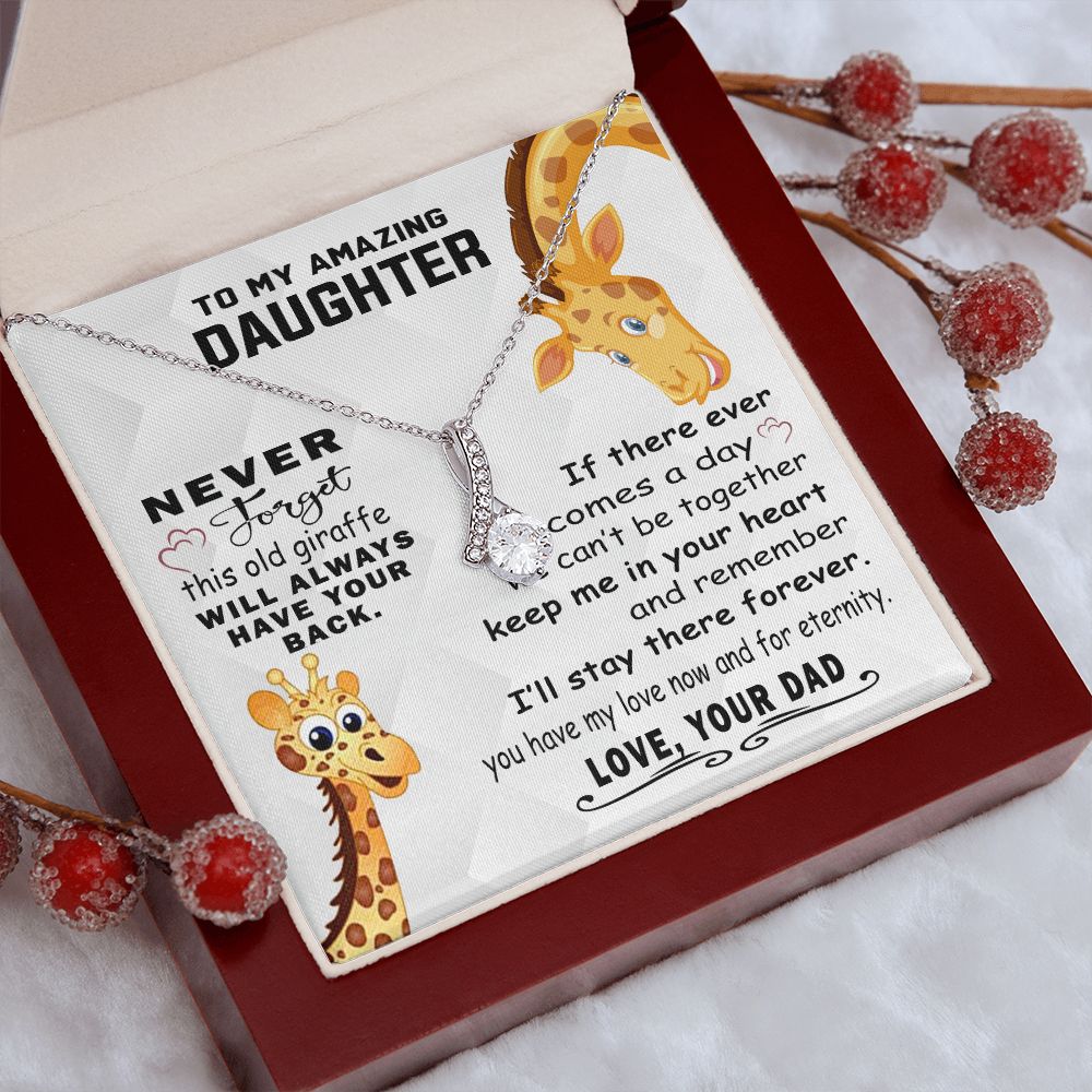 Jewelry Pendant Present for Daughter, To My Daughter Gift Necklace from Mom, Mother Daughter Gift Ideas, Birthday Christmas Gift Graduation Gifts for Daughters, Mother and Daughter Necklace 18 Alluring Beauty Necklace