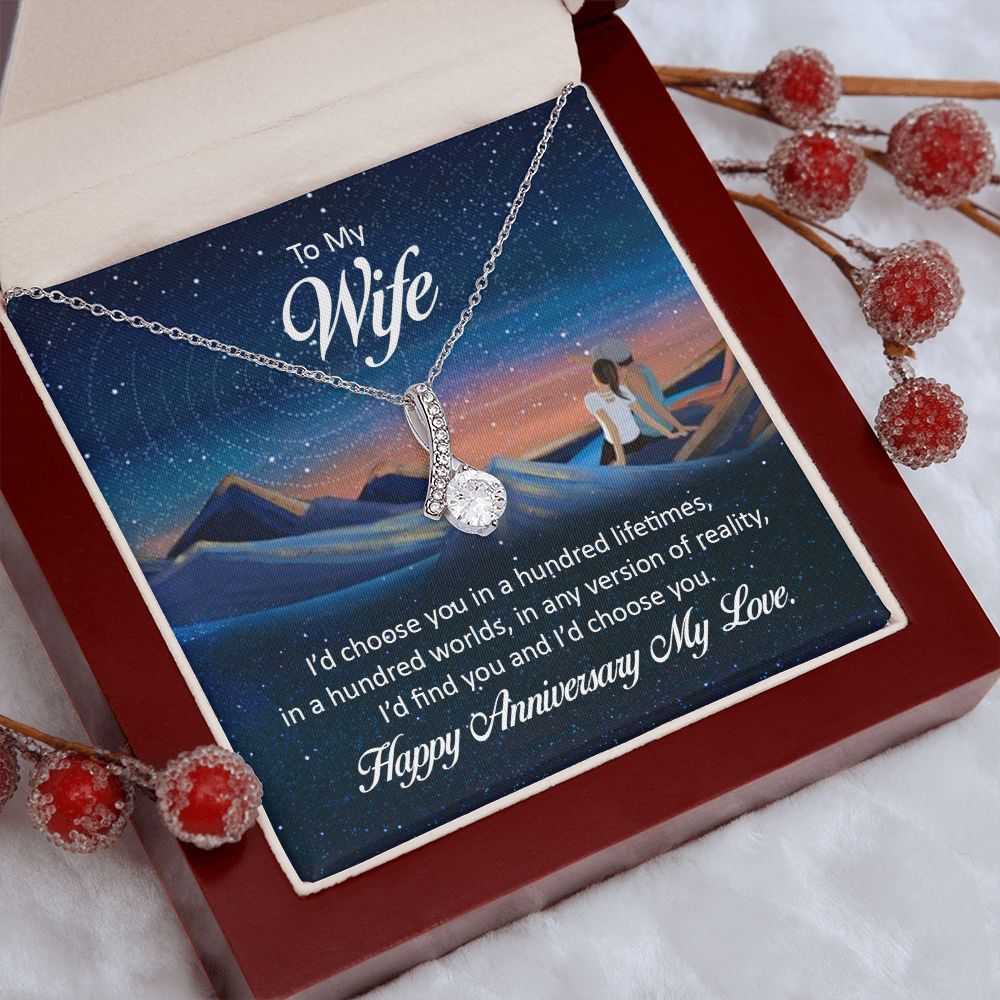 Birthday Gifts For Wife, Necklace Gifts For Wife From Husband, To My Wife Jewelry For Women , To My Wife Necklace  from Husband Wedding Anniversary Present For Wife, Beautiful Wife Jewelry Christmas26 Alluring Beauty Necklace