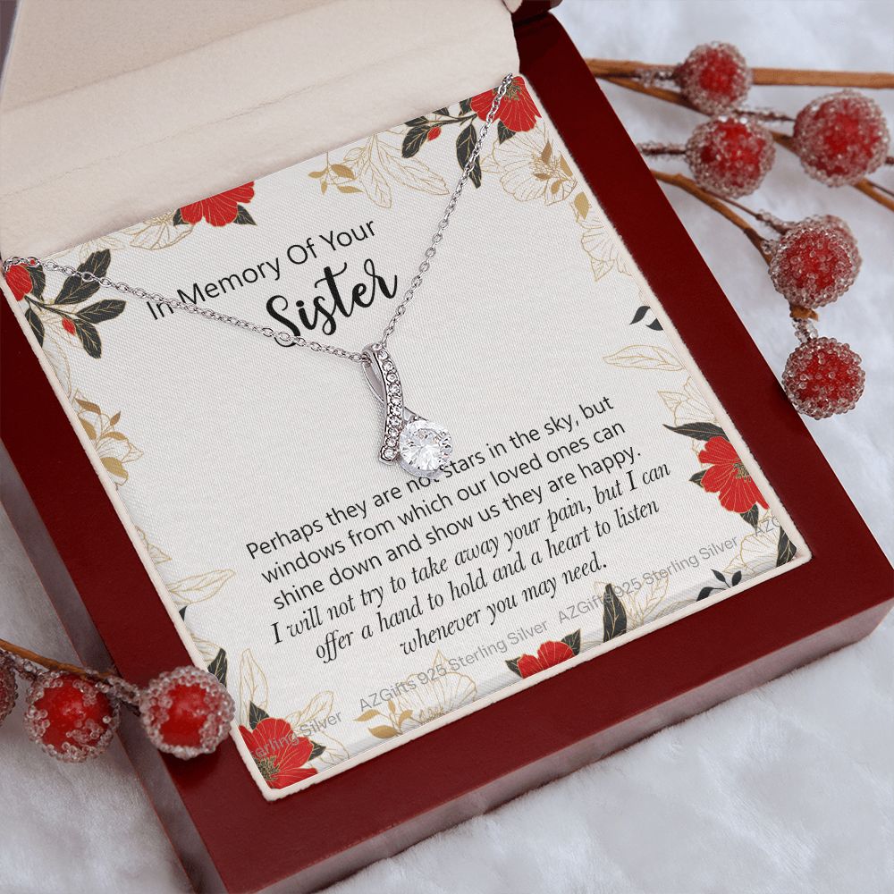 In Memory Of Your Sister Gift, Sympathy Loss Of Sister, Memorial Gift For Loss Of Sister , Sympathy Gift Loss Of A Sister, Loss Of A Sister Alluring Beauty Necklace
