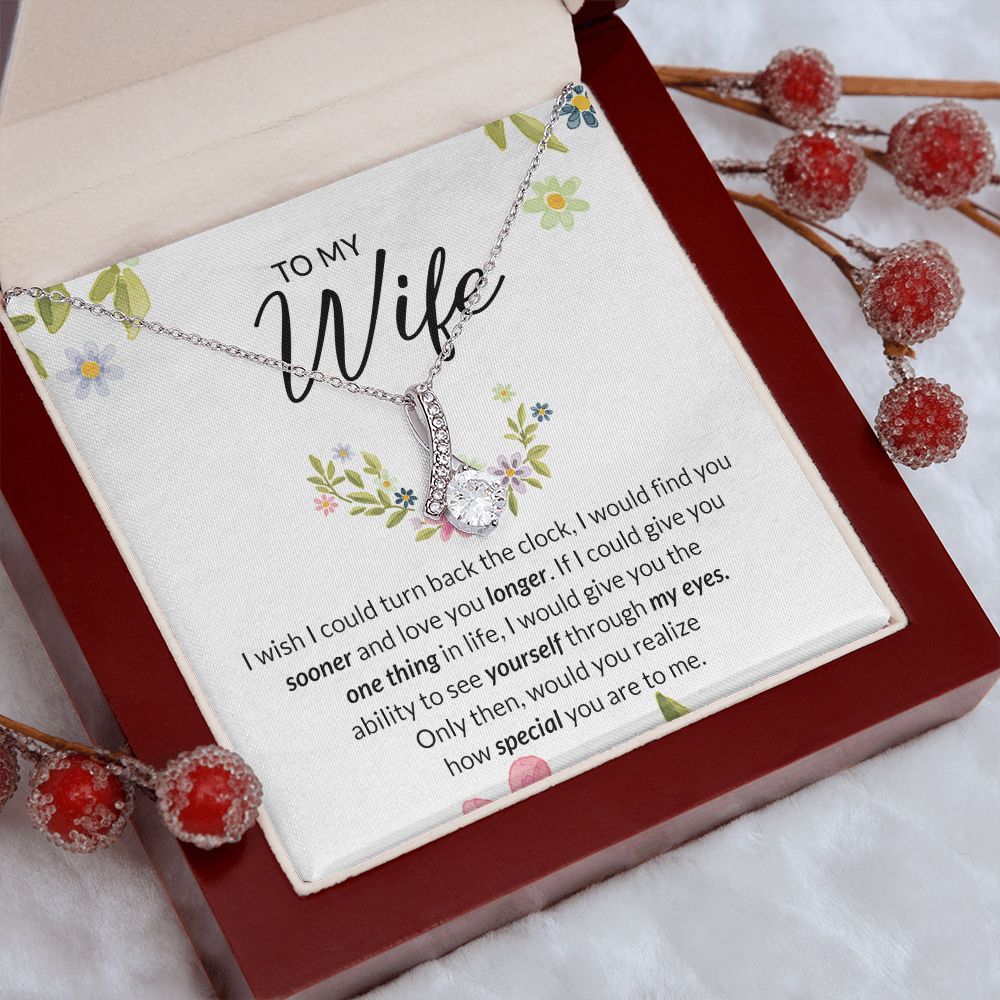 Birthday Gifts For Wife, Necklace Gifts For Wife From Husband, To My Wife Jewelry For Women , To My Wife Necklace  from Husband Wedding Anniversary Present For Wife, Beautiful Wife Jewelry Christmas17 Alluring Beauty Necklace
