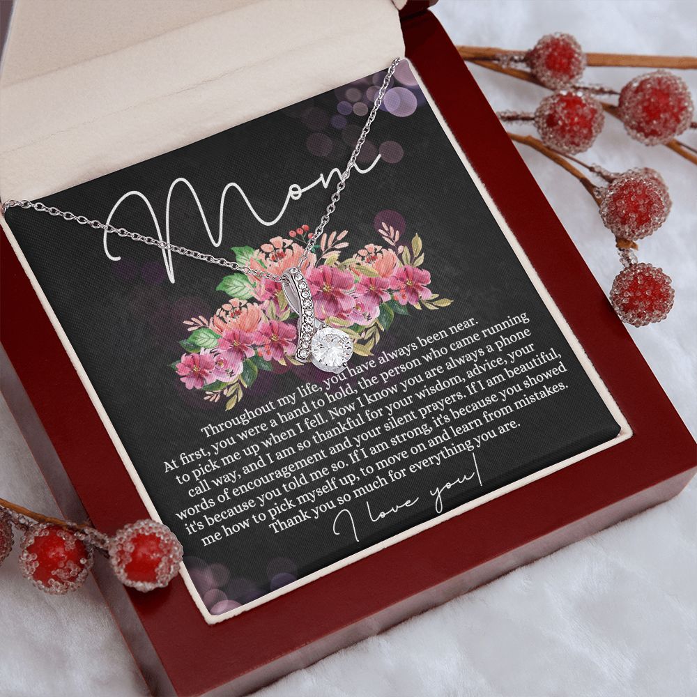To My Mom Necklace, Mom Gifts, Mom Jewelry Box, Necklace for Mom, Gifts for Mom, Mother's Day Necklace Jewelry Gift For Mom, Birthday Gift For Mom, Thank you Mom Gift Alluring Beauty Necklace