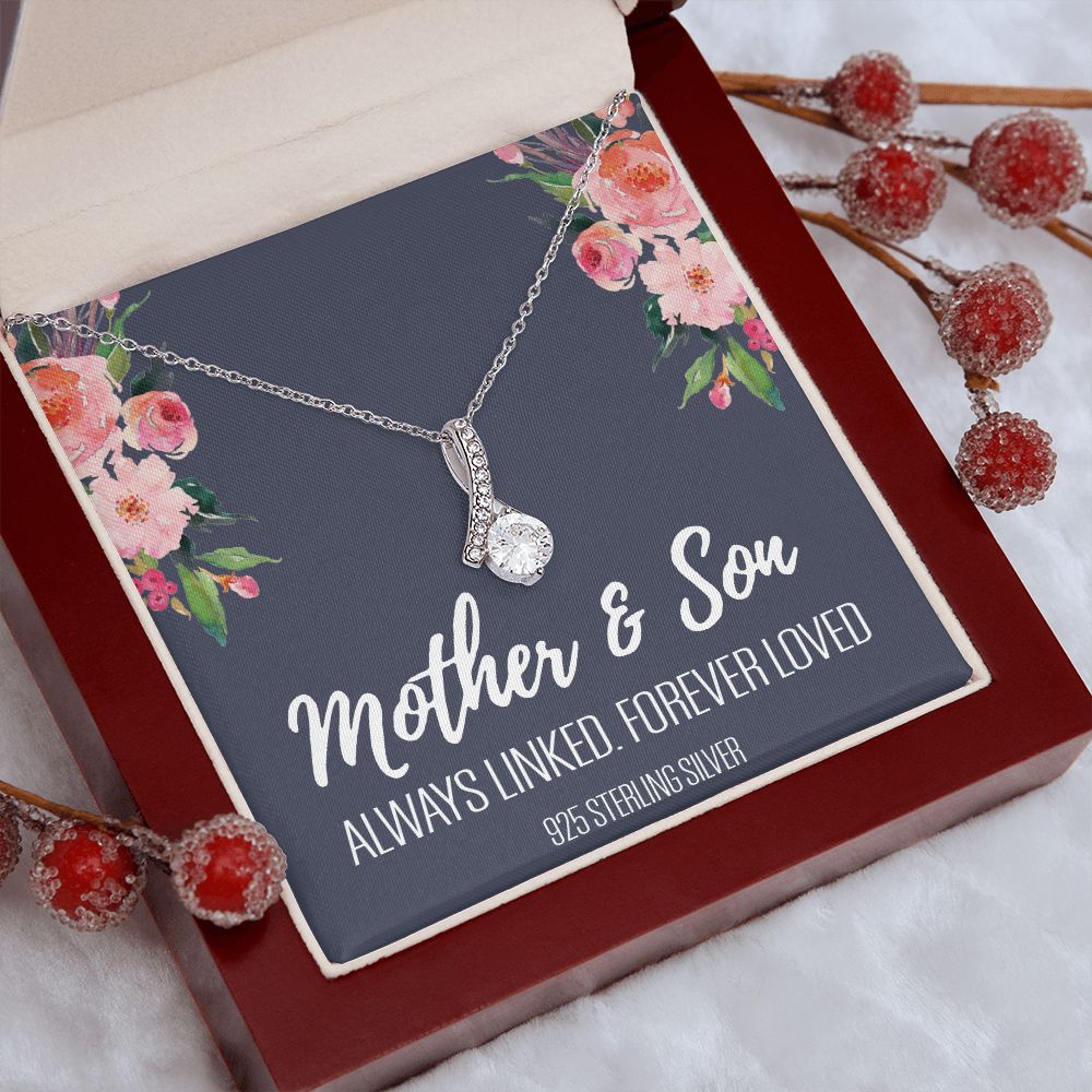 Gift For Mom From Son, Mother Son Gifts, Happy Mother's Day Necklace, Mom Gift Alluring Beauty Necklace