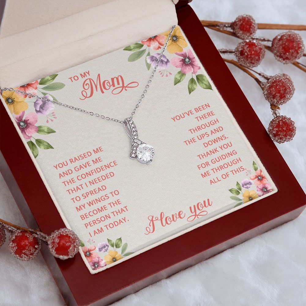 Mom Necklace Gifts for Mom from Daughter to Mom Gifts for Mothers Day from Daughter, To My Mom Necklace from Daughter to Mom Birthday Gifts Necklace with Message Card and Gift Box16 Alluring Beauty Necklace