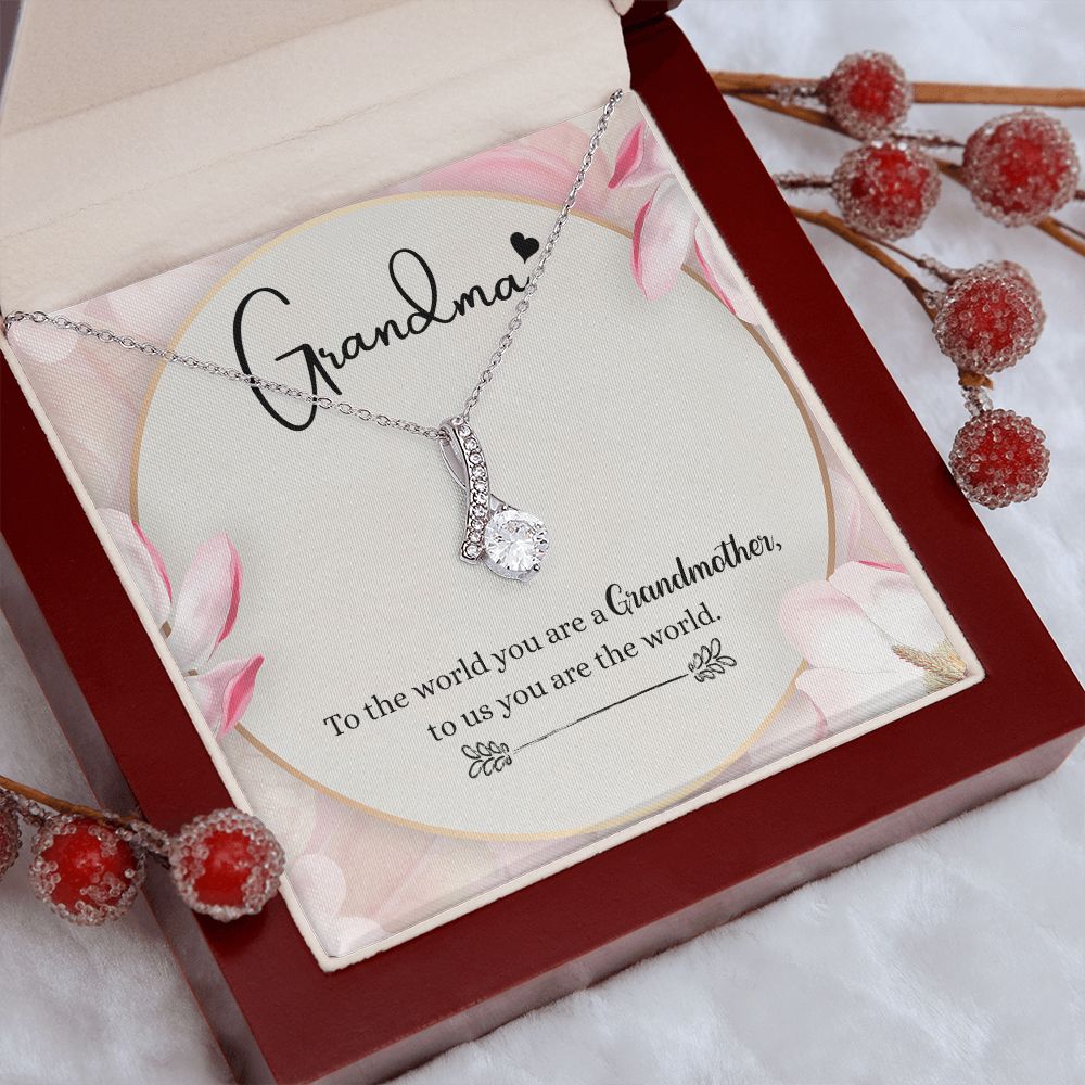 To My Grandma Necklace, Gift for Grandmother Necklace, Mothers Day Gift For Grandma Nana, Grandma Jewelry From Grandchildren GrandKids , Jewelry Box Gift For Grandma Grandmother8 Alluring Beauty Necklace
