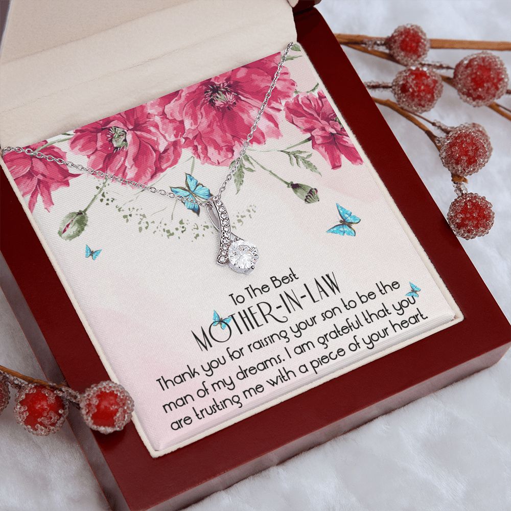 To The Best Mother In Law Necklace, Mother In Law Gifts, Mothers Day Gifts Necklace Alluring Beauty Necklace