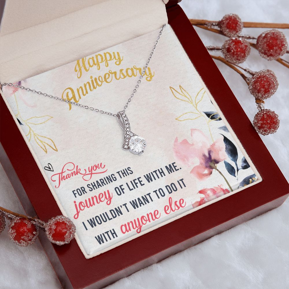 To My Wife Necklace, Wedding Anniversary Jewelry For Women, Necklace For Wife from Husband, Gift For Wife Birthday Gifts From Husband Necklace, Jewelry With Message Card In A Gift Box9 Alluring Beauty Necklace
