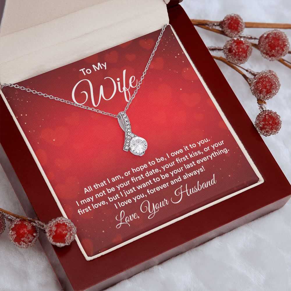 Birthday Gifts For Wife, Necklace Gifts For Wife From Husband, To My Wife Jewelry For Women , To My Wife Necklace  from Husband Wedding Anniversary Present For Wife, Beautiful Wife Jewelry Christmas30 Alluring Beauty Necklace