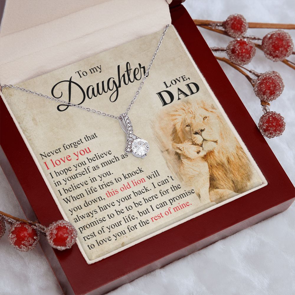 Mother Daughter Gift Ideas, To My Daughter Gift Necklace from Mom, Jewelry Pendant Present for Daughter, Birthday Christmas Gift Graduation Gifts for Daughters, Mother and Daughter Necklace 23 Alluring Beauty Necklace