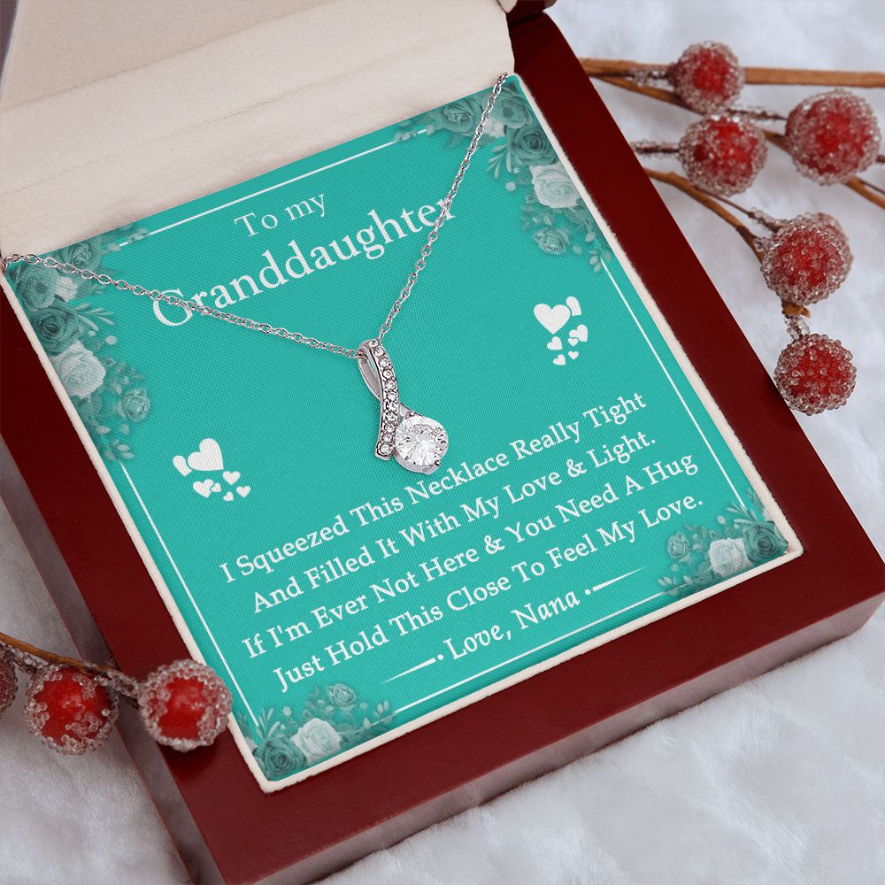 My Granddaughter Love Knot Necklace, Granddaughter Jewelry, Granddaughter Gift Alluring Beauty Necklace