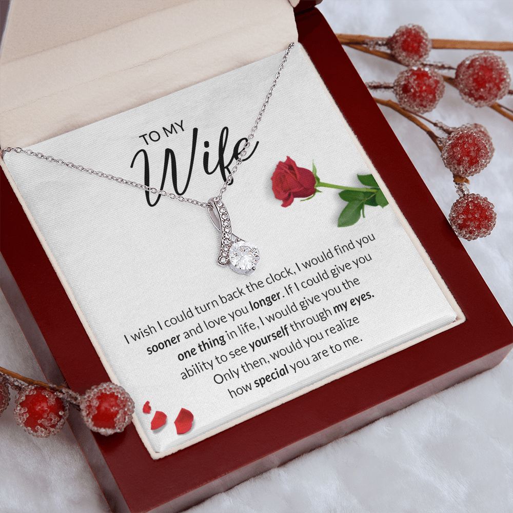 Birthday Gifts For Wife, Necklace Gifts For Wife From Husband, To My Wife Jewelry For Women , To My Wife Necklace  from Husband Wedding Anniversary Present For Wife, Beautiful Wife Jewelry Christmas22 Alluring Beauty Necklace