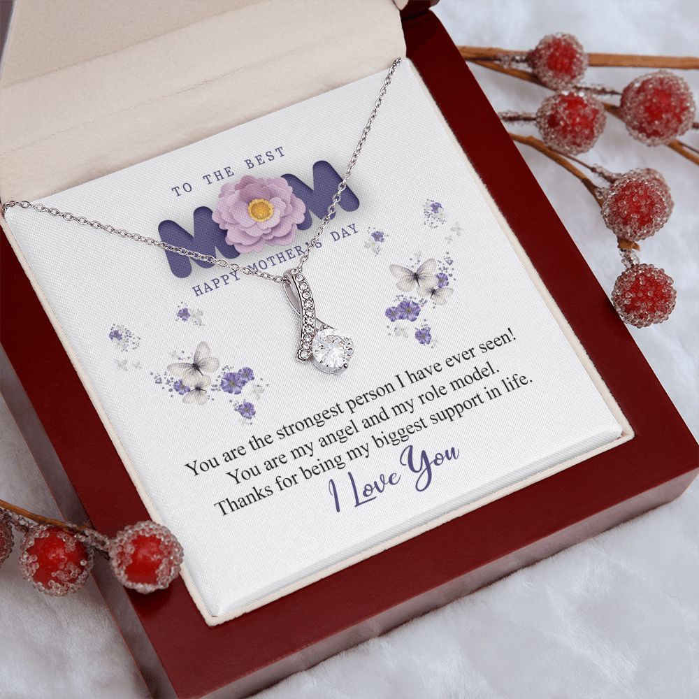 To The Best Mom Necklace, Best Mom Gifts, Mothers Day Gifts, Birthday Gift For Mom Alluring Beauty Necklace