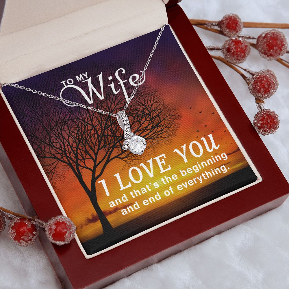 Birthday Gifts For Wife, Necklace Gifts For Wife From Husband, To My Wife Jewelry For Women , To My Wife Necklace  from Husband Wedding Anniversary Present For Wife, Beautiful Wife Jewelry Christmas14 Alluring Beauty Necklace