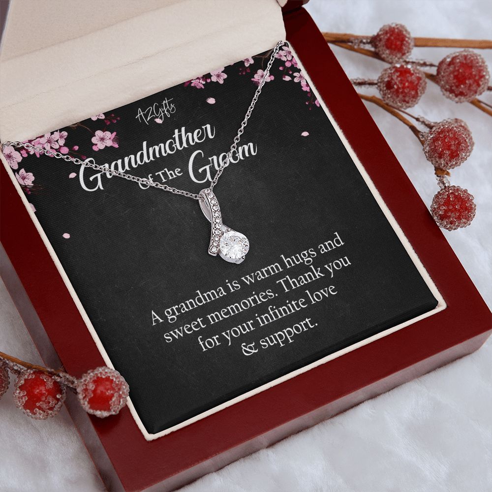 To My Grandmother Necklace, Gift for Grandmother Necklace, Mothers Day Gift For Grandma Nana, Grandma Jewelry From Grandchildren GrandKids , Jewelry Box Gift For Grandma Grandmother Alluring Beauty Necklace
