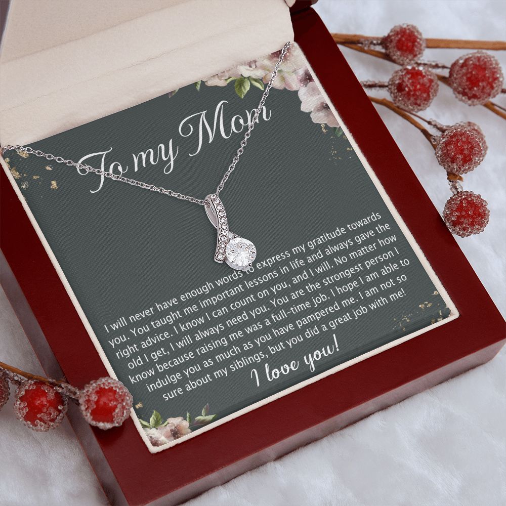 To My Mother Mom Best Friend In Law Bonus Step For Mother Day Birthday Wedding Engagement From Son Daughter Step In Law Necklace Gift Alluring Beauty Necklace