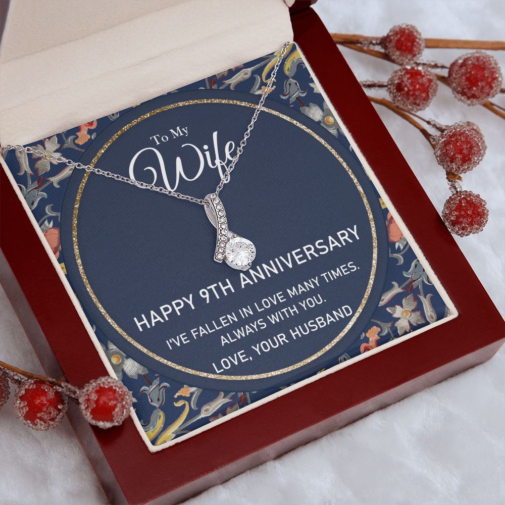 To My Wife Necklace from Husband, Personalized Necklace for Women, Luxury Necklace for Wife from Man Men, Wedding Anniversary Present For Wife, Beautiful Wife Jewelry Christmas Birthday Gifts For Wife6 Alluring Beauty Necklace