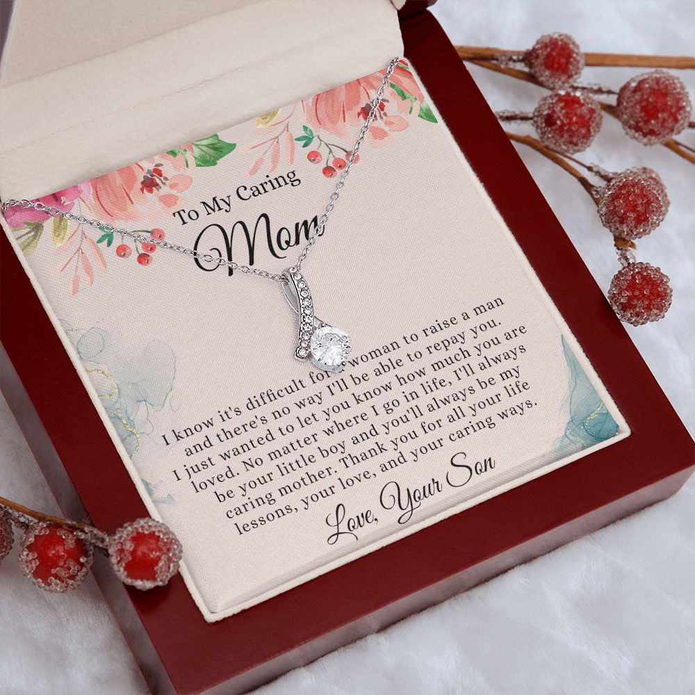 To My Mom Necklace, Mom Gift From Son, Mom gifts, Gift for Mom From Son, Mom Mothers Day Gift From Son, To my Mom Necklace, Mom Gift Necklace, Mother Birthday Gift From Son Alluring Beauty Necklace
