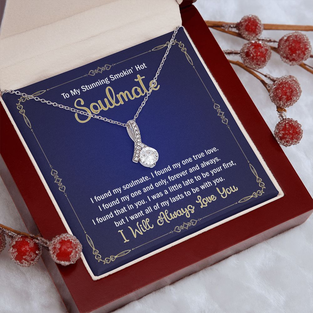 To My Smokin Hot Soulmate Necklace - Wife Gifts From Husband To My Wife Necklace, Gift for Her Romantic, Girlfriend Gifts Necklace for Wife from Men Includes Message Card and Gift Box 6 Alluring Beauty Necklace
