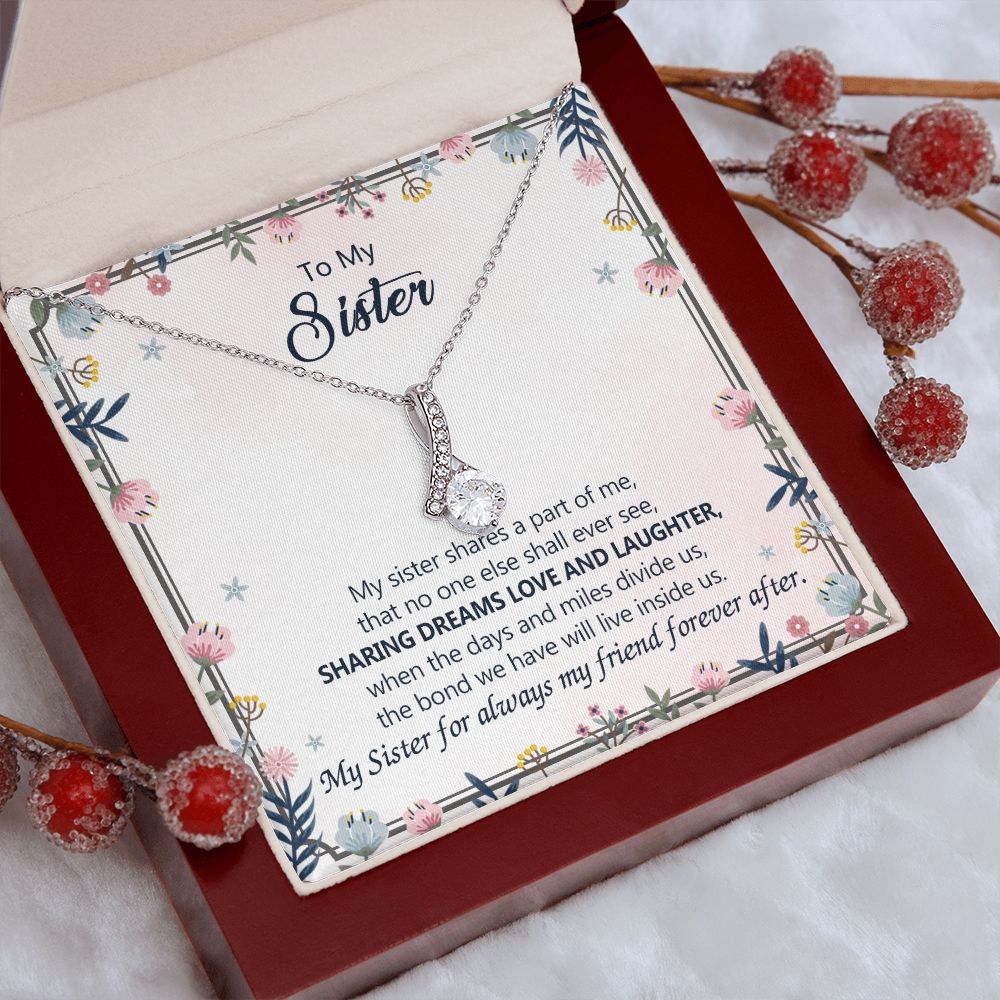 To My Sister Necklace Pendant Inspirational Jewelry For Women Teen Girl Family and Friendship Gifts Sisters Gifts Idea Sister Jewelry Necklace for Sisters Gift for Sister 301 Alluring Beauty Necklace