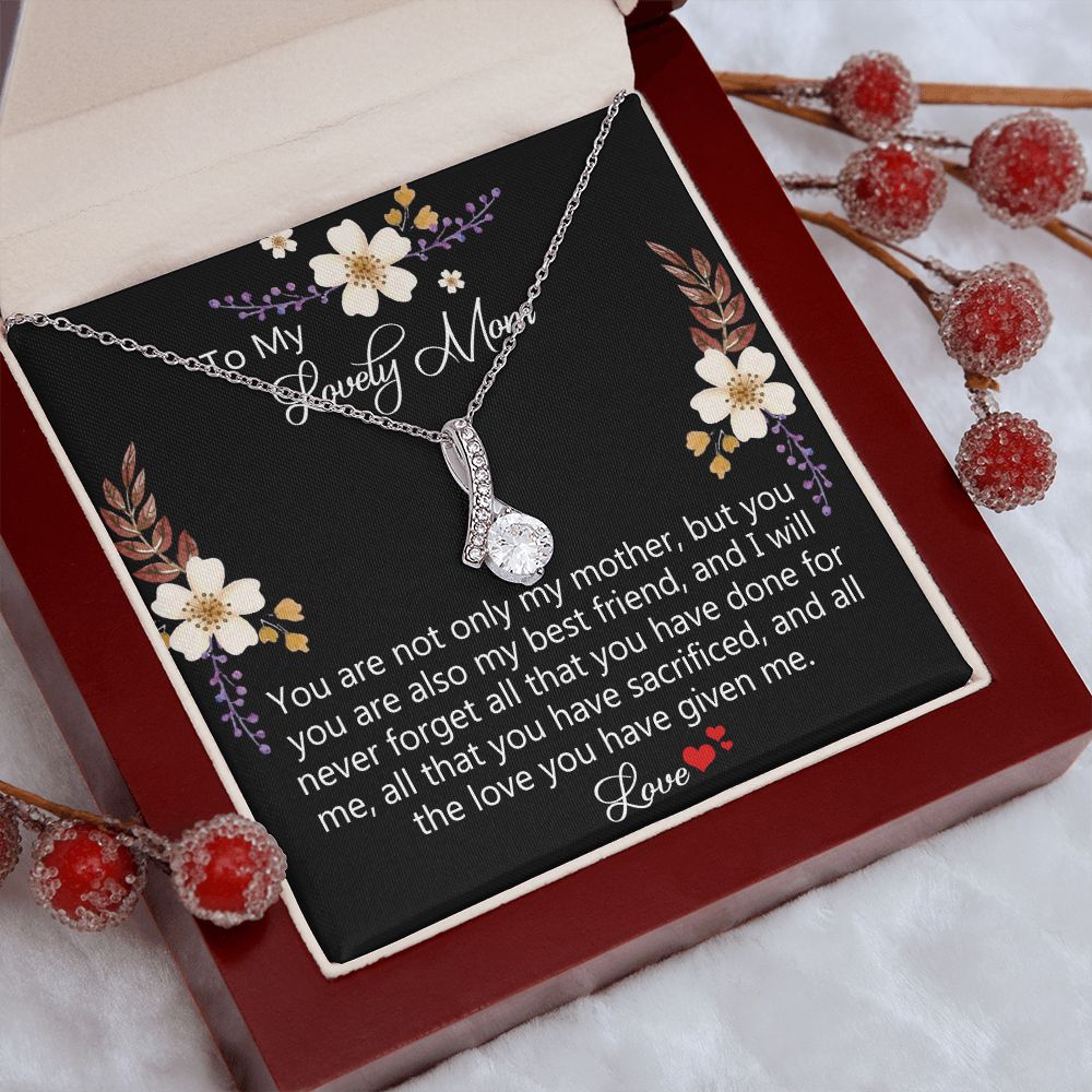 To My Mom Necklace, Gift For Mom, Mother's Day Gift from Daughter, Mom Jewelry Gift for Mothers Day, Birthday Gift for Mother, Moms Gift from Daughter Son, Necklace for Mom Mother15 Alluring Beauty Necklace