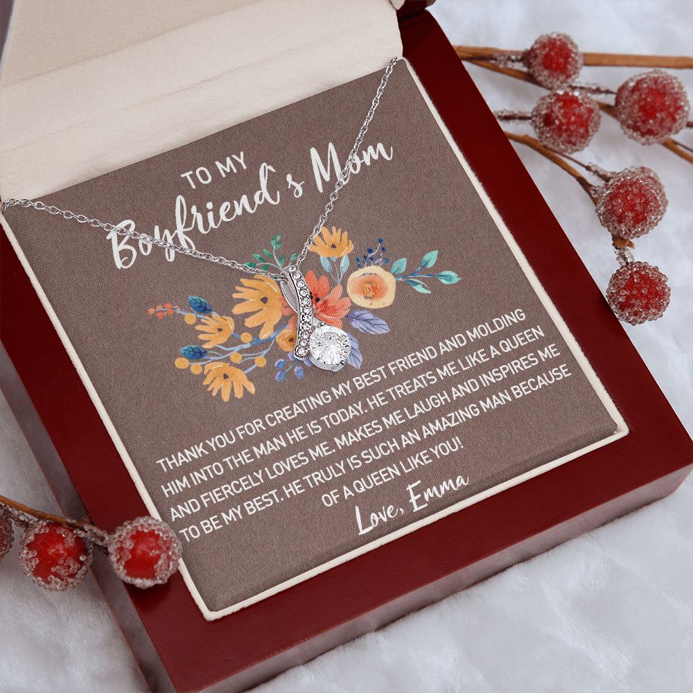 Gift for Boyfriend's Mom, Boyfriend Mom Gift, To My Boyfriends Mom's Gift, Mother's Day Gift for Boyfriends Mom, Boyfriend Mom Alluring Beauty Necklace