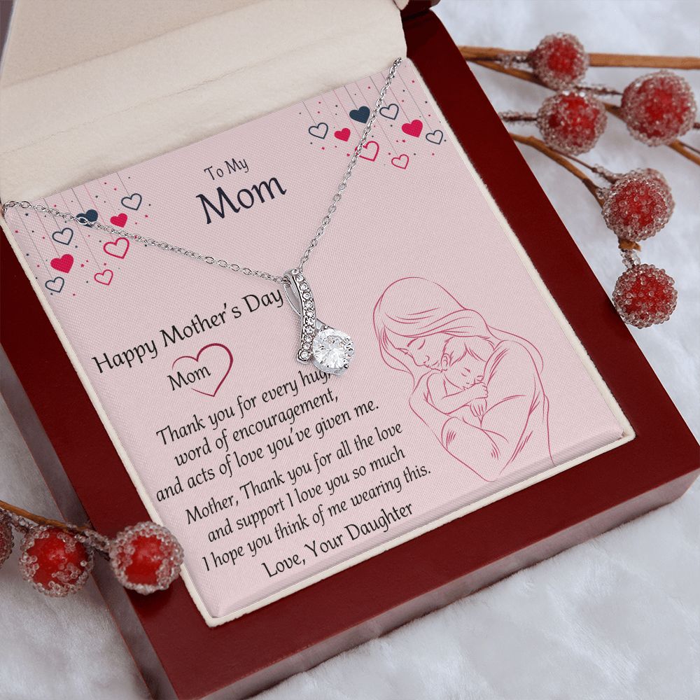 Mom Necklace Gifts for Mom from Daughter to Mom Gifts for Mothers Day from Daughter, To My Mom Necklace from Daughter to Mom Birthday Gifts Necklace with Message Card and Gift Box10 Alluring Beauty Necklace