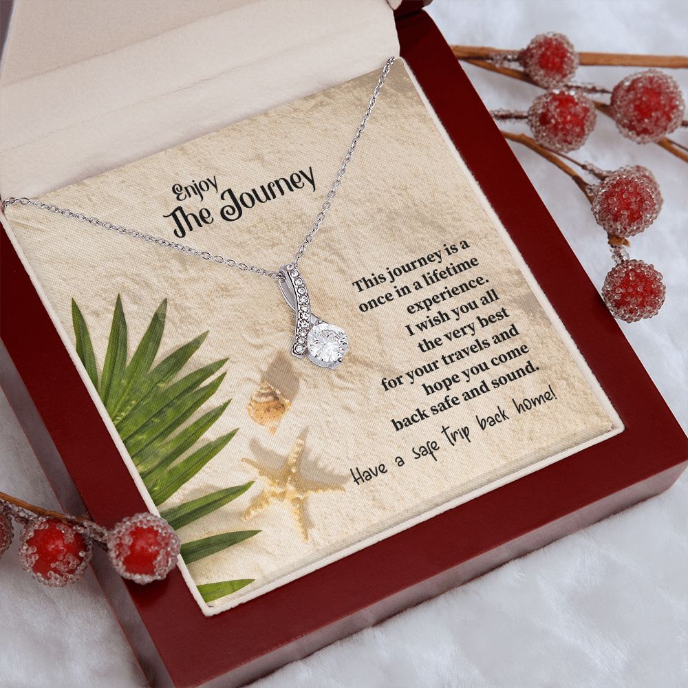To My Mom Mother Necklace Pendant Gift Enjoy Your Journey By Sanad With Message Card Gift For Mom Alluring Beauty Necklace