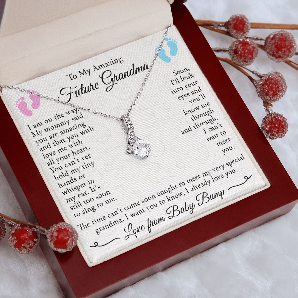 To My Grandmother Necklace, Gift for Grandmother Necklace, Mothers Day Gift For Grandma Nana, Grandma Jewelry From Grandchildren GrandKids , Jewelry Box Gift For Grandma Grandmother4 Alluring Beauty Necklace
