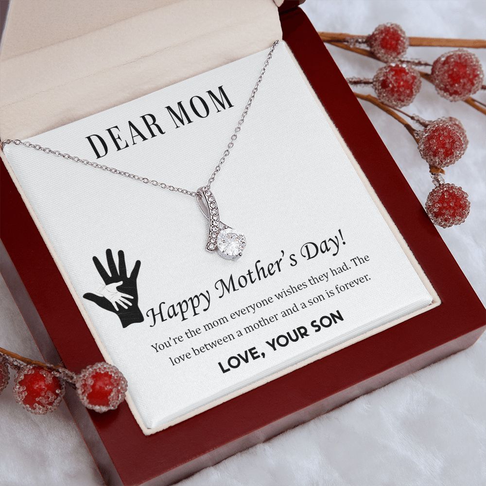 2Mom Necklace Gifts for Mom from Daughter to Mom Gifts for Mothers Day from Daughter, To My Mom Necklace from Daughter to Mom Birthday Gifts Necklace with Message Card and Gift Box2228 Alluring Beauty Necklace