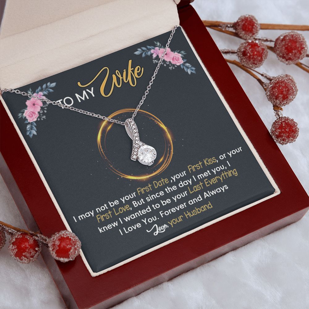 Birthday Gifts For Wife, Necklace Gifts For Wife From Husband, To My Wife Jewelry For Women , To My Wife Necklace  from Husband Wedding Anniversary Present For Wife, Beautiful Wife Jewelry Christmas24 Alluring Beauty Necklace