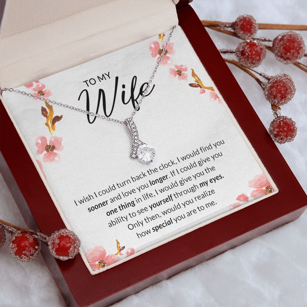 Birthday Gifts For Wife, Necklace Gifts For Wife From Husband, To My Wife Jewelry For Women , To My Wife Necklace  from Husband Wedding Anniversary Present For Wife, Beautiful Wife Jewelry Christmas11 Alluring Beauty Necklace