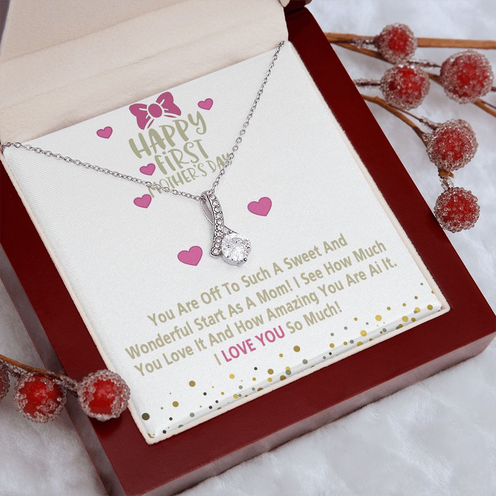 Mom Necklace Gifts for Mom from Daughter to Mom Gifts for Mothers Day from Daughter, To My Mom Necklace from Daughter to Mom Birthday Gifts Necklace with Message Card and Gift Box15 Alluring Beauty Necklace