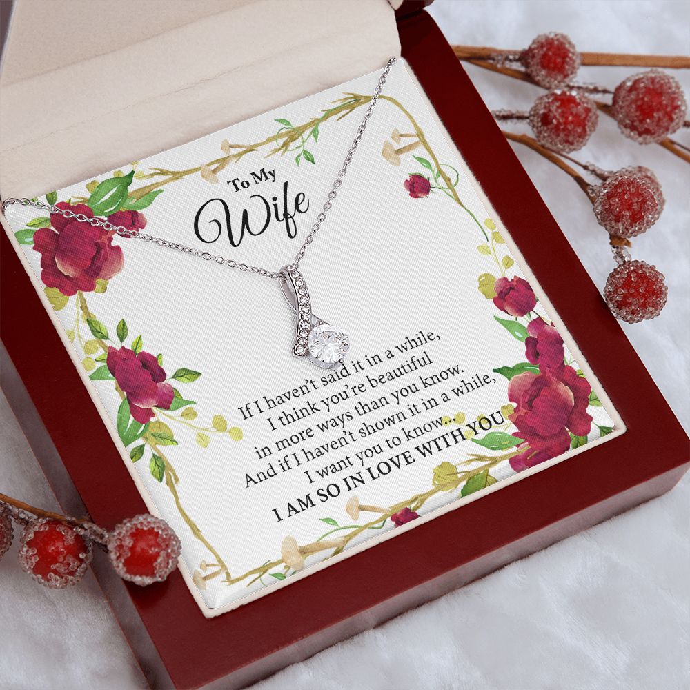 Birthday Gifts For Wife, Necklace Gifts For Wife From Husband, To My Wife Jewelry For Women , To My Wife Necklace  from Husband Wedding Anniversary Present For Wife, Beautiful Wife Jewelry Christmas19 Alluring Beauty Necklace