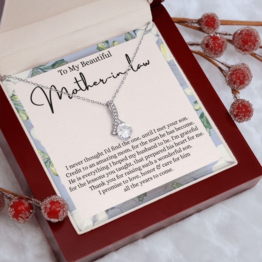 Mother in Law Necklace, Jewelry for Women, Future Mother in Law Gifts from Daughter in Law, Mother of Bride Gifts For Mother in Law, Birthday Gifts For Mother In Law From Daughter In Law Alluring Beauty Necklace