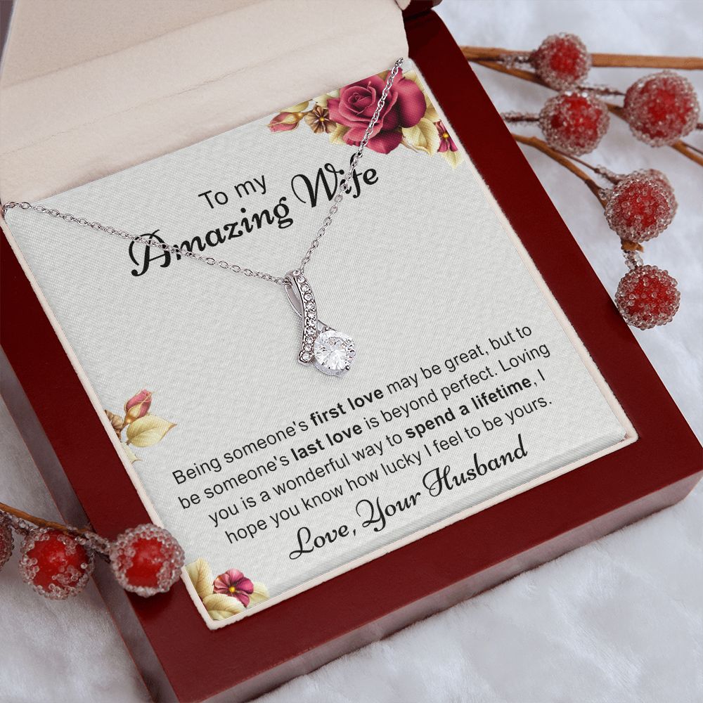 Birthday Gifts For Wife, Necklace Gifts For Wife From Husband, To My Wife Jewelry For Women , To My Wife Necklace  from Husband Wedding Anniversary Present For Wife, Beautiful Wife Jewelry Christmas 6 Alluring Beauty Necklace