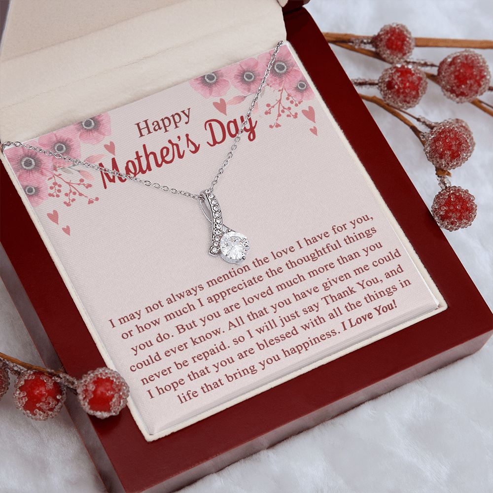 vTo My Mom Angel Mother Necklace Pendant Gift From Daughter Or Son With Message Card Gift For Mom Alluring Beauty Necklace