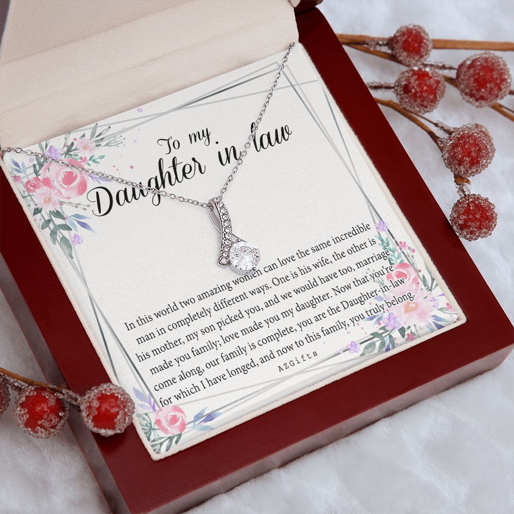 Daughter In Law Gifts Ideas, Daughter In Law Necklace, Gifts For Future Daughter In Law, Daughter In Law Birthday Gifts, Daughter-in-law Gifts From Mother In Law, Birthday Gifts For Daughter Alluring Beauty Necklace
