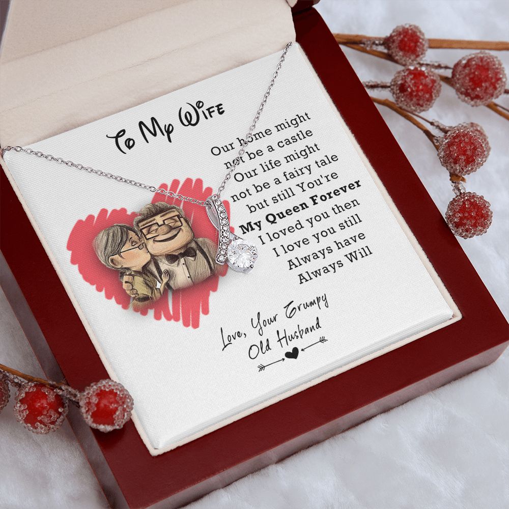 To My Wife Necklace from Husband, Personalized Necklace for Women, Luxury Necklace for Wife from Man Men, Wedding Anniversary Present For Wife, Beautiful Wife Jewelry Christmas Birthday Gifts For Wife3 Alluring Beauty Necklace