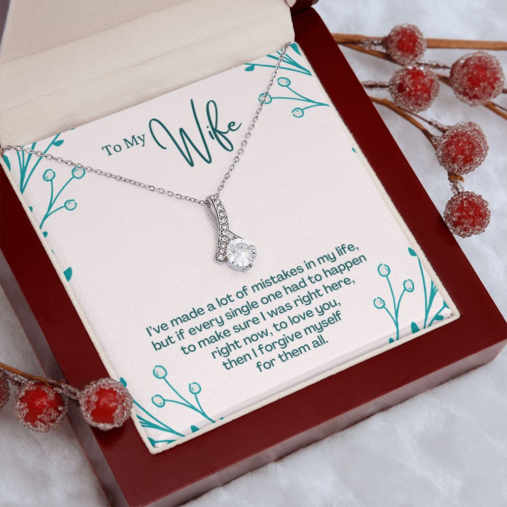 To My Wife Necklace Pendant Gift From Husband I've Made A Lot Of Mistakes With Message Card and Gift Box. Valentine's Day Gift For Wife Future Wife Alluring Beauty Necklace