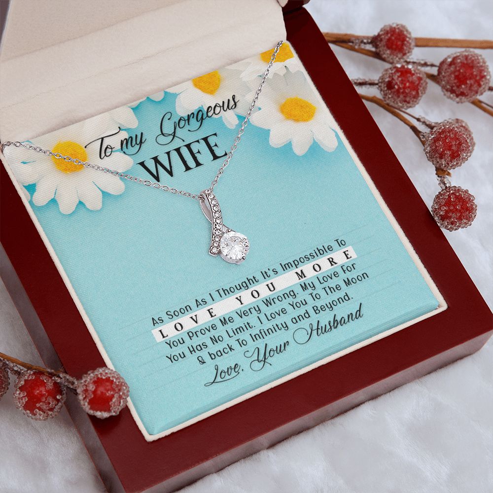 Birthday Gifts For Wife, Necklace Gifts For Wife From Husband, To My Wife Jewelry For Women , To My Wife Necklace  from Husband Wedding Anniversary Present For Wife, Beautiful Wife Jewelry Christmas33 Alluring Beauty Necklace
