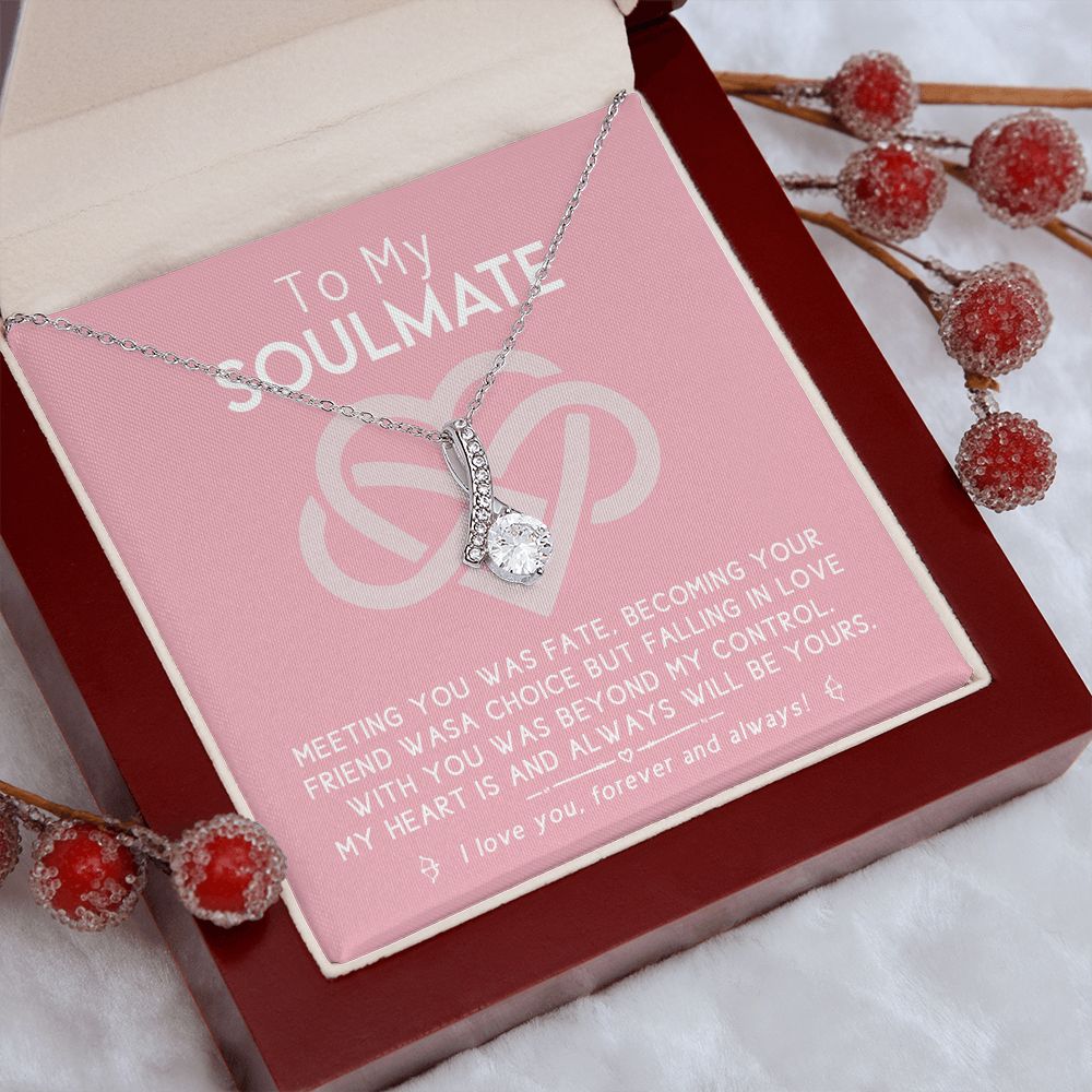 To My Soulmate Forever Love Necklace Gift For Soulmate Jewelry For Girlfriend Alluring Beauty Necklace