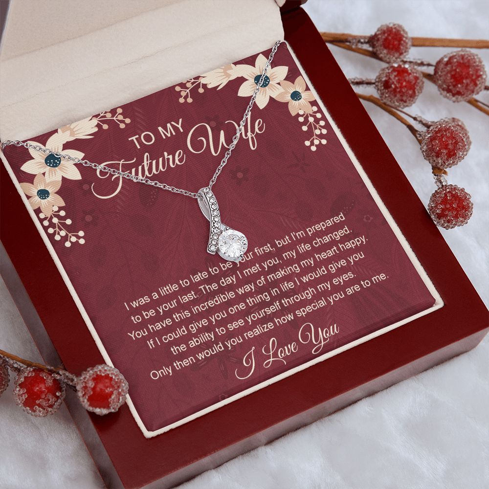 To My Future Wife Necklace from Boyfriend, Personalized Necklace for Women, Luxury Necklace for Girlfriend, Wedding Anniversary Present For Her, Girlfriend Gift Jewelry Christmas Birthday Gift