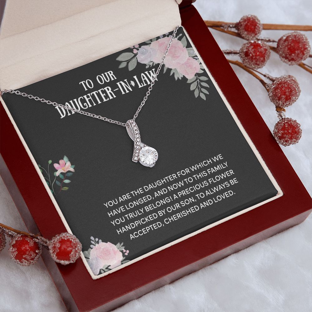 To Our Daughter-in-law Necklace from Mother-in-law Daughter-in-law Birthday Gift Alluring Beauty Necklace