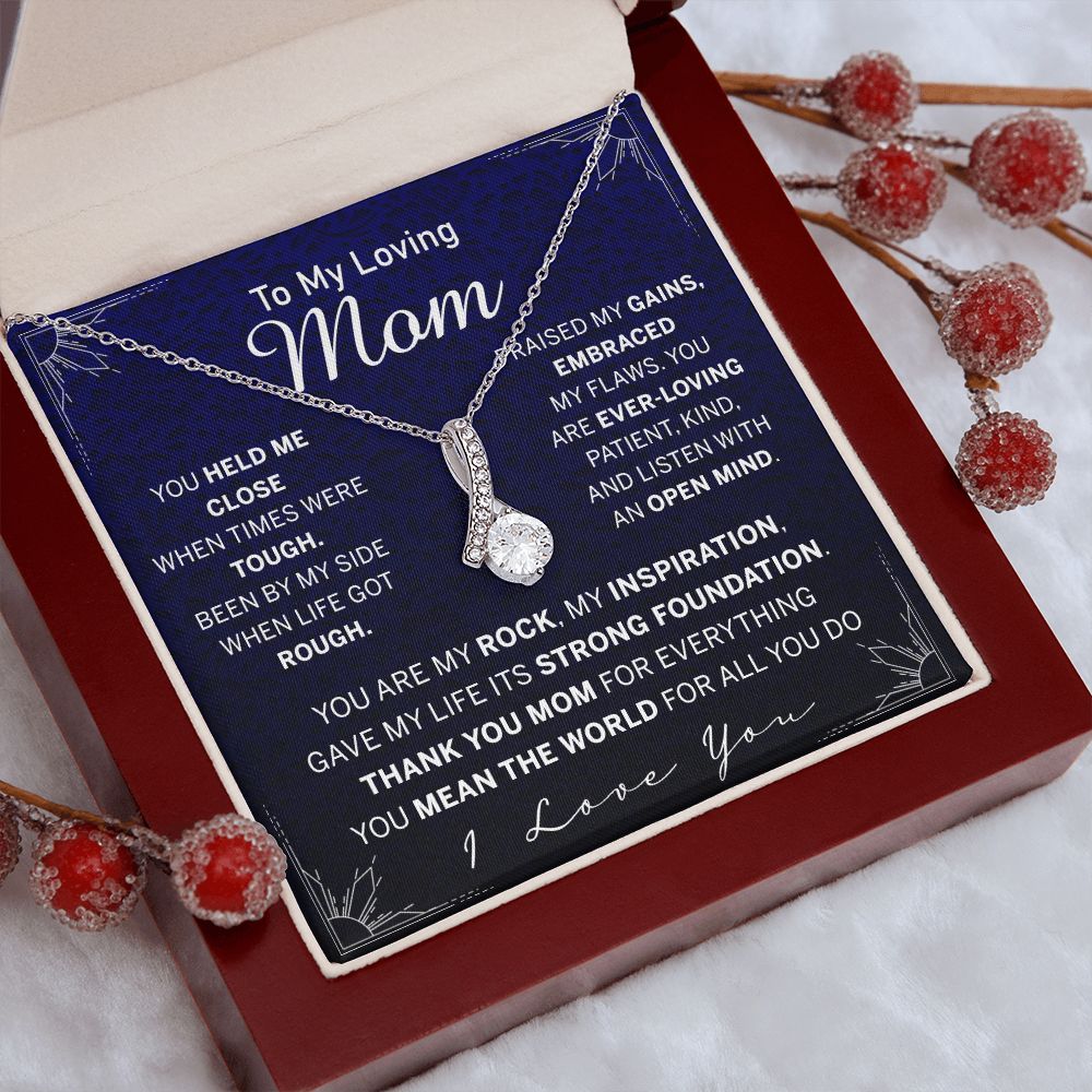 To My Mom Necklace, Gift For Mom, Mother's Day Gift from Daughter, Mom Jewelry Gift for Mothers Day, Birthday Gift for Mother, Moms Gift from Daughter Son, Necklace for Mom Mother Alluring Beauty Necklace