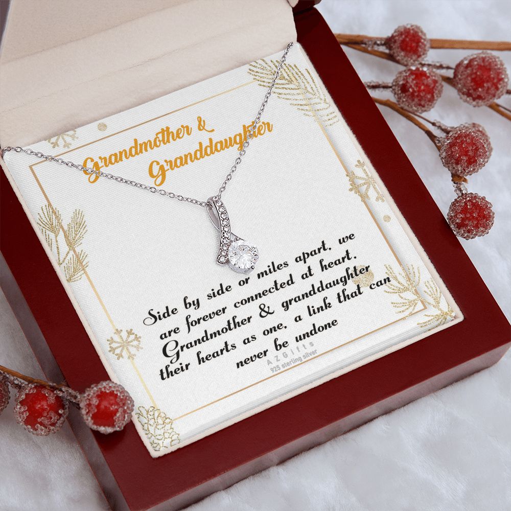 To My Grandma Necklace, Gift for Grandmother Necklace, Mothers Day Gift For Grandma Nana, Grandma Jewelry From Grandchildren GrandKids , Jewelry Box Gift For Grandma Grandmother14 Alluring Beauty Necklace