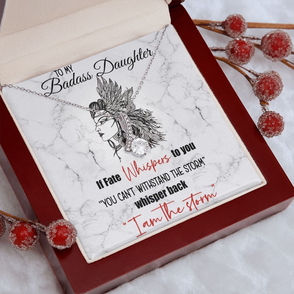 Bonus Daughter Gifts From Stepdad, Step Daughter Gifts From Stepmom, Stepdaughter Gifts From Stepdad, Father Stepdaughter Necklace, To My Bonus Daughter Necklaces, Christmas Gifts For Bonus10 Alluring Beauty Necklace