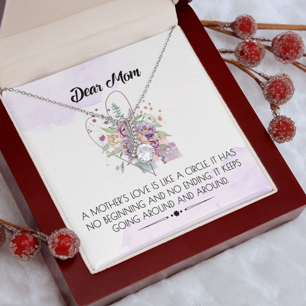 To My Mom Necklace Pendant Gift From Daughter Or Son Happy Mother's Day Gift For Mom Birthday, Anniversary Alluring Beauty Necklace